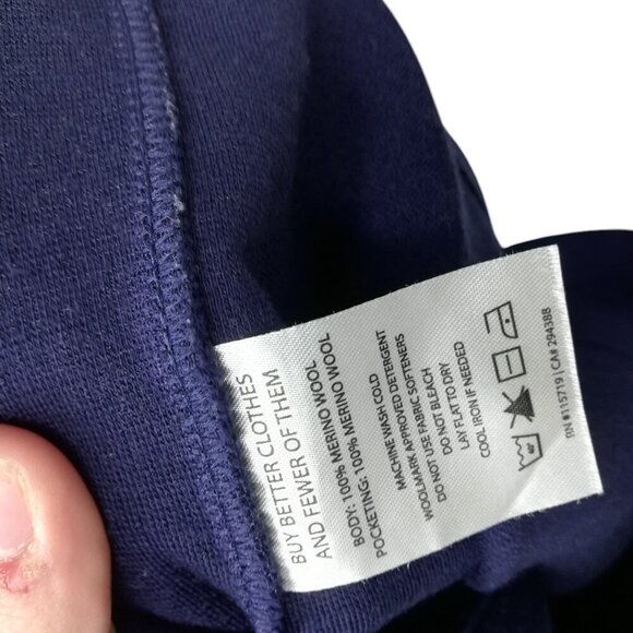 Ibex Blue Mock Neck Full Zip 100% Merino Wool Cardigan Sweater Size M Outdoor - Picture 11 of 11